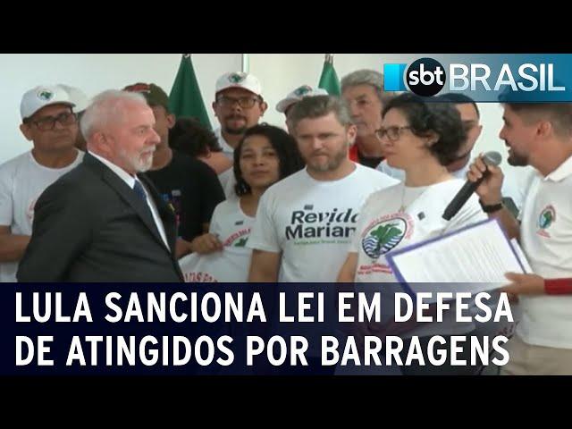 Lula sanciona lei para indenizar afetados por barragens | SBT Brasil (15/12/23)