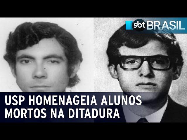 USP presta homenagem a dois alunos mortos durante a ditadura militar | SBT Brasil (15/12/23)