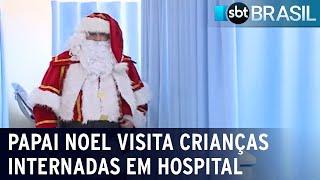 Crianças internadas em hospital público do RJ recebem visita do Papai Noel | SBT Brasil (19/12/23)