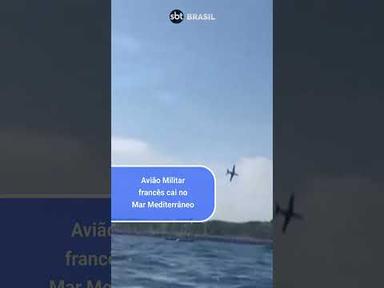 Avião cai durante apresentação aérea na França; piloto morreu | SBT Brasil (16/08/24)