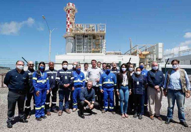 Jair Bolsonaro inaugura usina termoelétrica em Sergipe