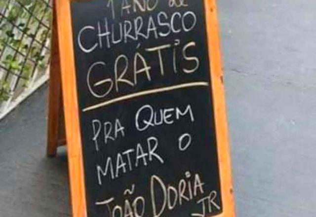 Comerciante é preso por anunciar "churrasco grátis para quem matar Doria"