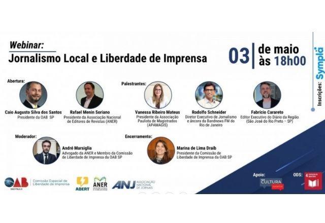 Evento online discute jornalismo local e liberdade de imprensa no país