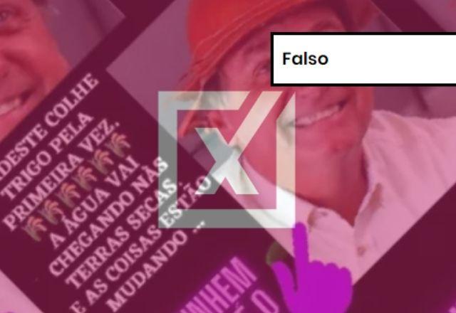 FALSO: É falso que governo Bolsonaro tenha feito o Nordeste colher trigo pela primeira vez