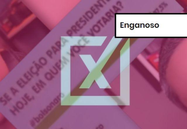 ENGANOSO: Vídeo engana ao mostrar resultado parcial de enquete com intenção de voto para presidente