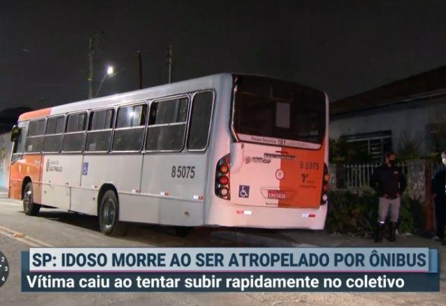 Idoso morre ao ser atropelado por ônibus