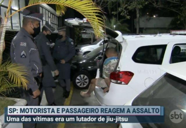 Assalto frustrado: Motorista e passageiro lutador de jiu-jitsu reagem e agridem suspeito