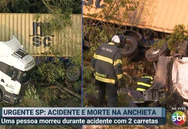 Acidente entre carretas mata motorista em rodovia de SP