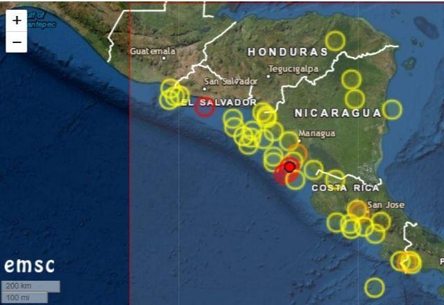 Nicarágua registra dois fortes terremotos nesta 3ª feira