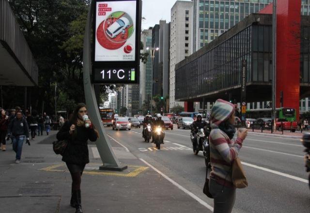 Sensação térmica em SP pode chegar até 3ºC abaixo do registrado