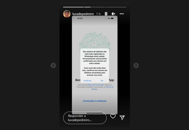 Luva de Pedreiro diz que teve WhatsApp hackeado: "Sumiu do meu celular"