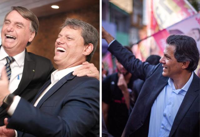 Tarcísio almoça com Bolsonaro e empresários; Haddad vai a Embu das Artes (SP)