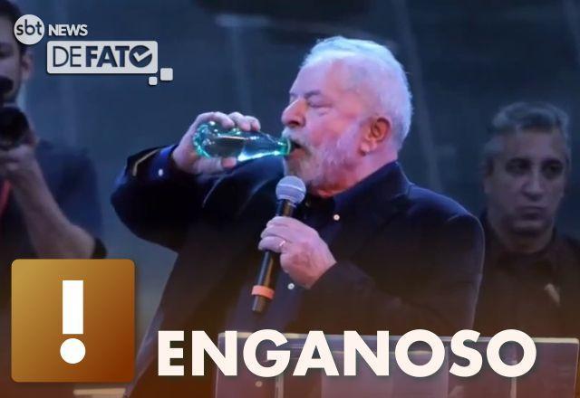 ENGANOSO: Lula não estava com garrafa de cachaça em evento