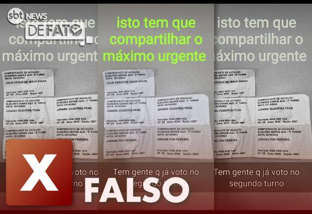 FALSO: Eleitores do Espirito Santo não votaram para o 2º turno