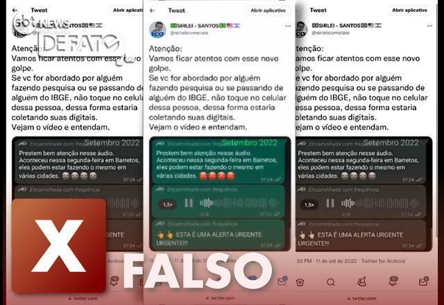 FALSO: Agentes do IBGE não usam celular para fraudar biometria