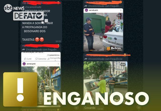 ENGANOSO: Remoção de adesivos de candidatos a presidente não foi ato ditatorial no PA