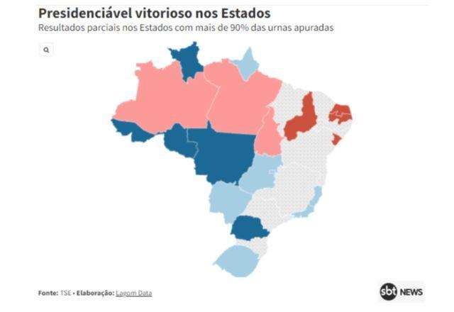 Confira os resultados das eleições presidenciais nos Estados