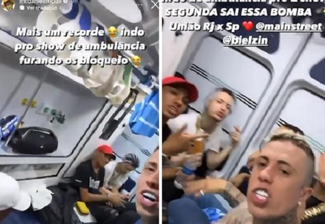 MC Daniel usa ambulância para furar bloqueios golpistas em rodovias