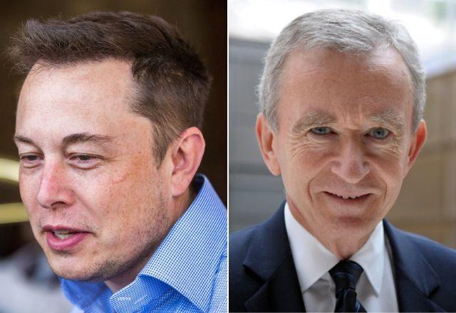 Elon Musk perde posto de pessoa mais rica do mundo para francês Bernard Arnault