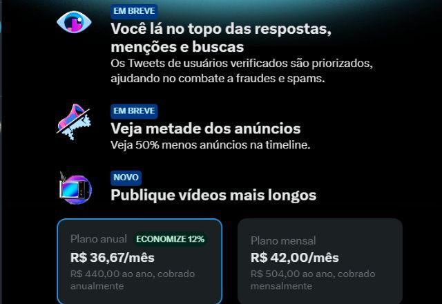 Twitter Blue no Brasil vai custar até R$ 60 por mês