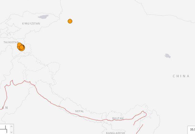 Terremoto de magnitude 6,8 atinge Tadjiquistão e parte da China