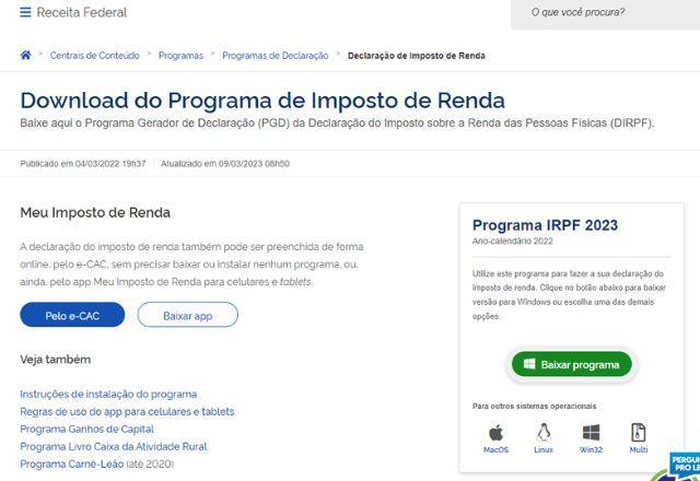 Saiba como baixar e instalar o programa do Imposto de Renda 2023