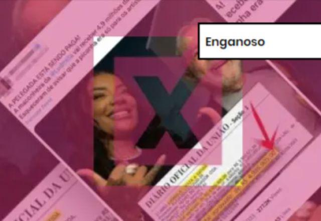 ENGANOSO: Ludmilla não vai receber R$ 5 milhões da Lei Rouanet