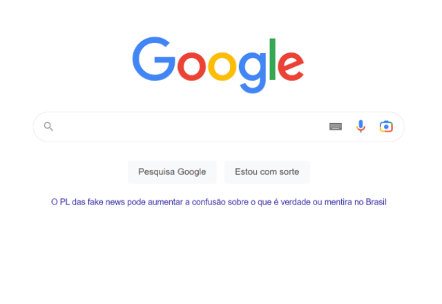 Google tira do ar link com texto contra Projeto de Lei das Fake News