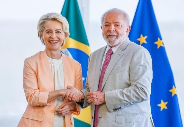 Lula faz promessas ambientais e cobra Mercosul à presidente da União Europeia