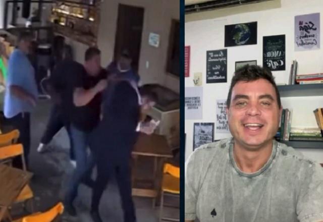 Campeão de reality show é flagrado agredindo dono de bar e advogado