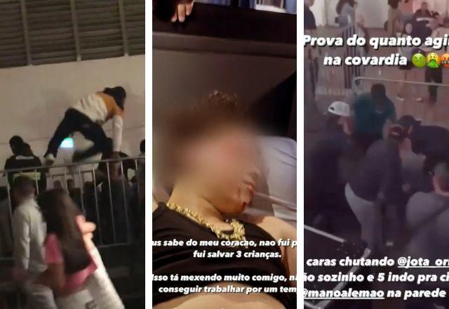 Briga e pancadaria antes e depois de shows de sertanejo e funkeiro