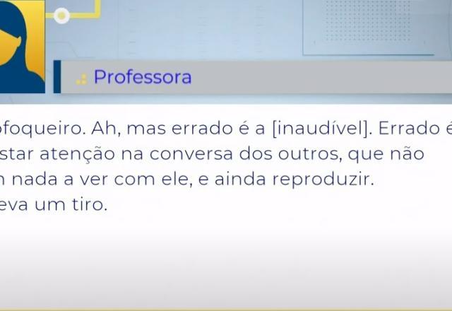 "Aí leva um tiro", diz professora para alunos em sala de aula