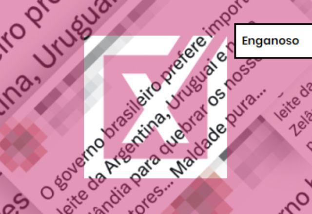 ENGANOSO: Tuíte engana ao responsabilizar o governo federal por importação de laticínios