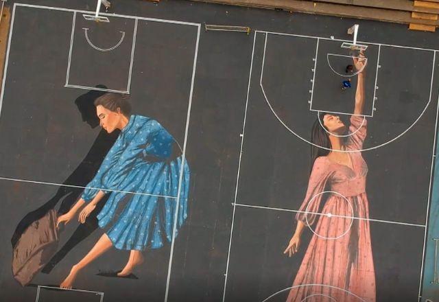 Em Maringá, no norte do Paraná, esporte e arte dividem o mesmo espaço