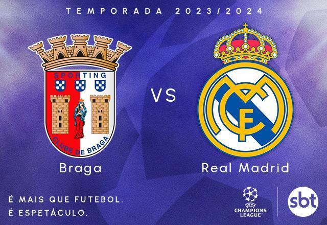 SBT transmite Braga x Real Madrid pela Champions League