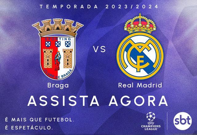 Ao vivo: assista Braga x Real Madrid pela Champions League